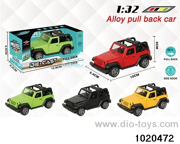 1:32 alloy pull back car in window box