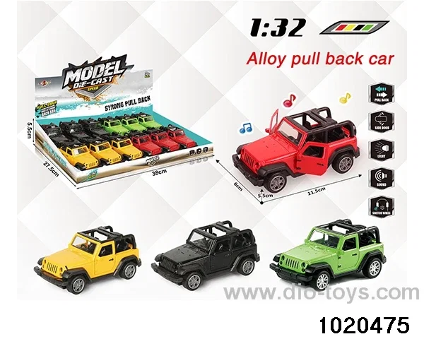 1:32 alloy pull back car W L/M in display box