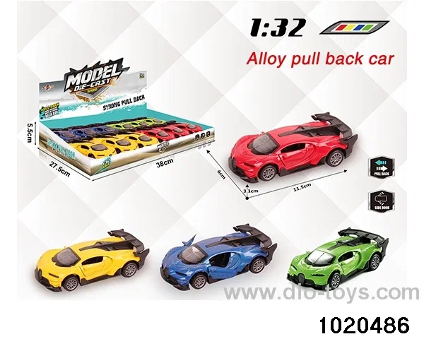 1:32 alloy pull back car in display box