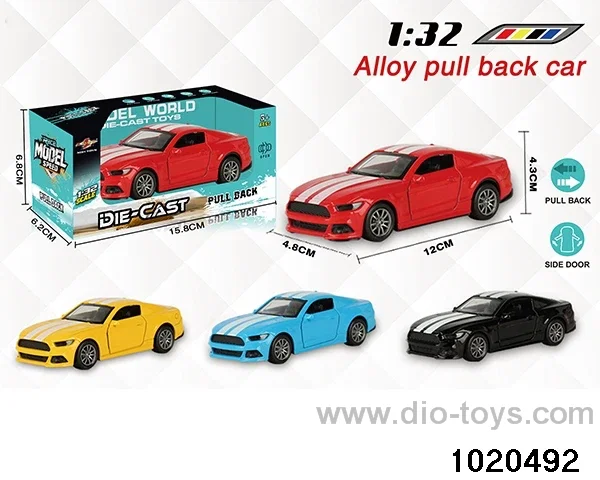 1:32 alloy pull back car in window box