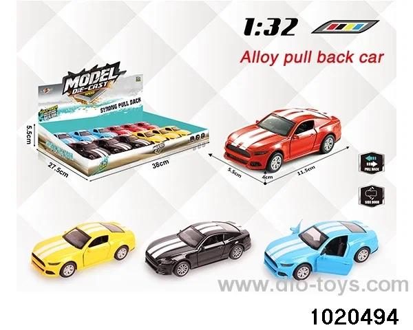 1:32 alloy pull back car in display box
