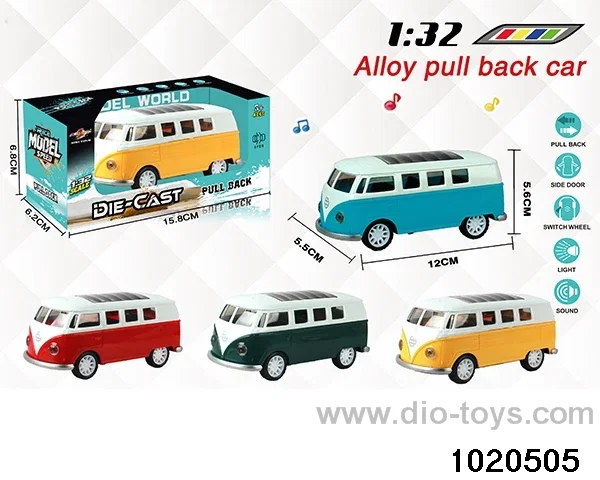 1:32 alloy pull back car W L/M in window box