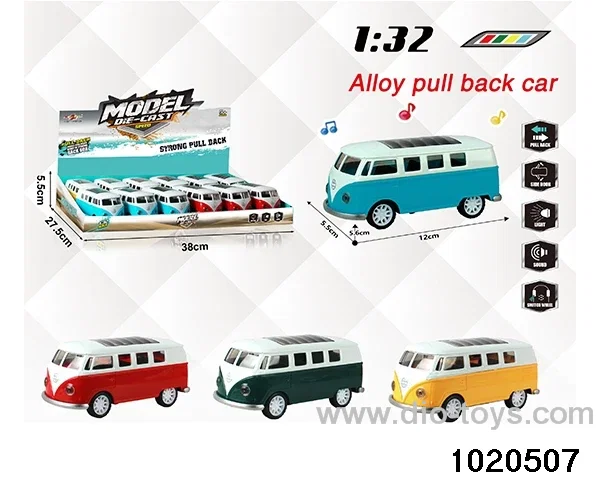 1:32 alloy pull back car W L/M in display box