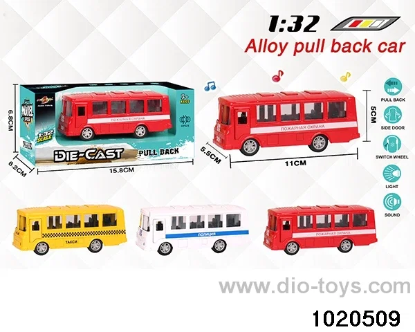 1:32 alloy pull back car W L/M in window box
