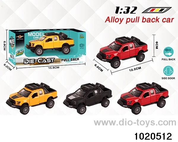 1:32 alloy pull back car in window box