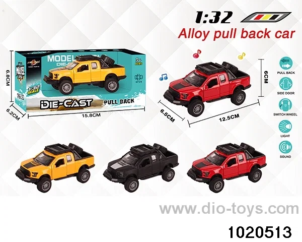 1:32 alloy pull back car W L/M in window box