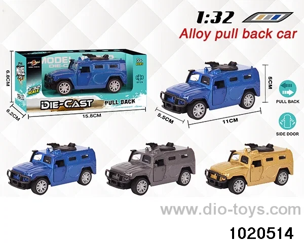1:32 alloy pull back car in window box