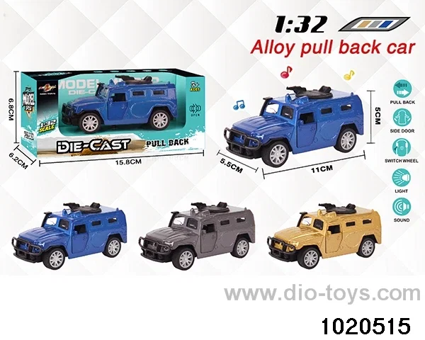 1:32 alloy pull back car W L/M in window box