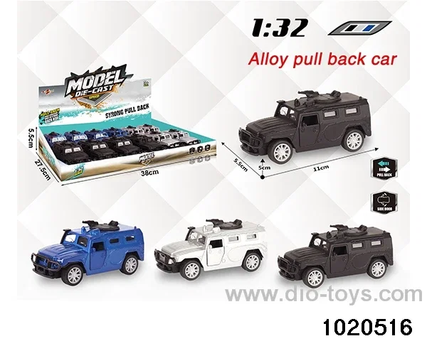 1:32 alloy pull back car in display box