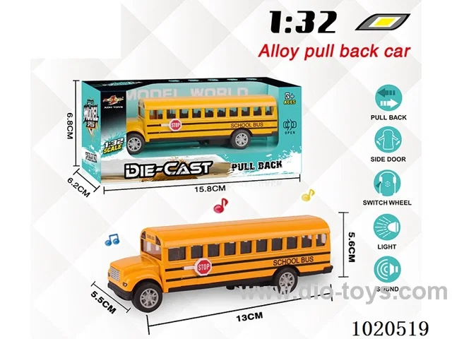 1:32 alloy pull back car W L/M in window box