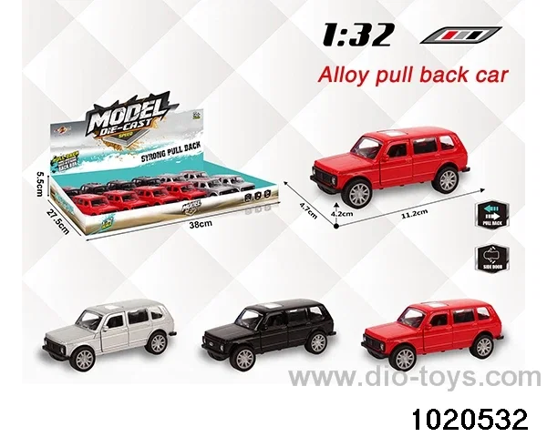 1:32 alloy pull back car in display box