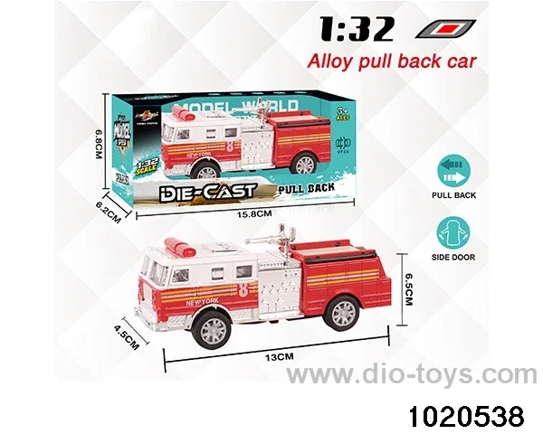 1:32 alloy pull back car in window box
