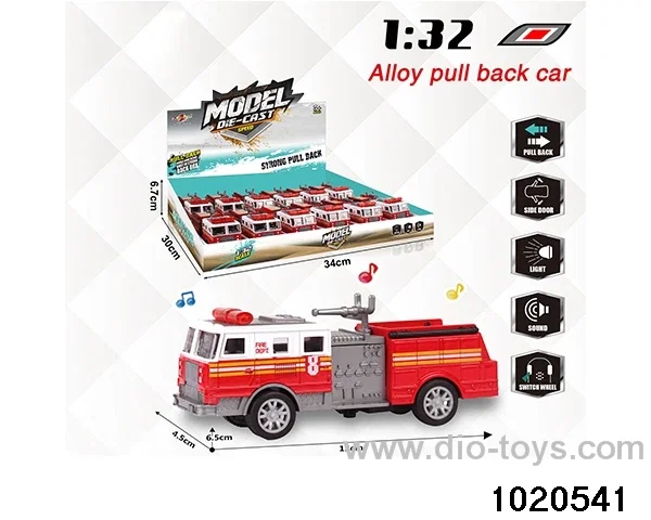 1:32 alloy pull back car W L/M in display box