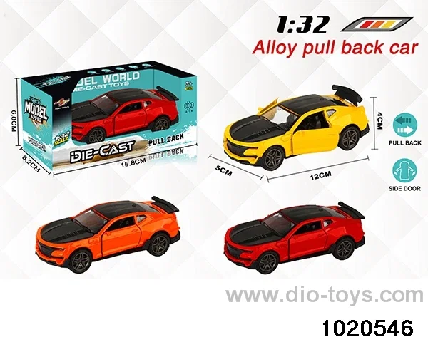 1:32 alloy pull back car in window box
