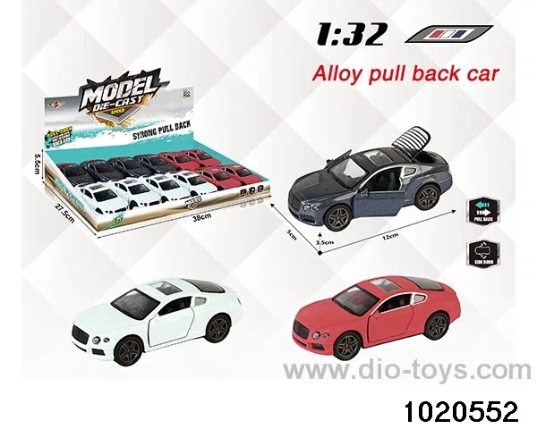 1:32 alloy pull back car in display box