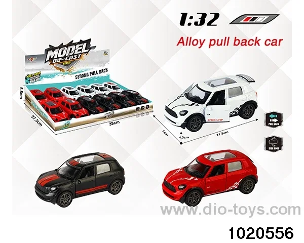 1:32 alloy pull back car in display box