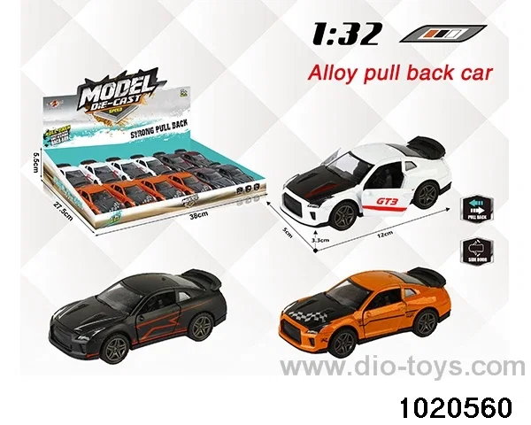 1:32 alloy pull back car in display box