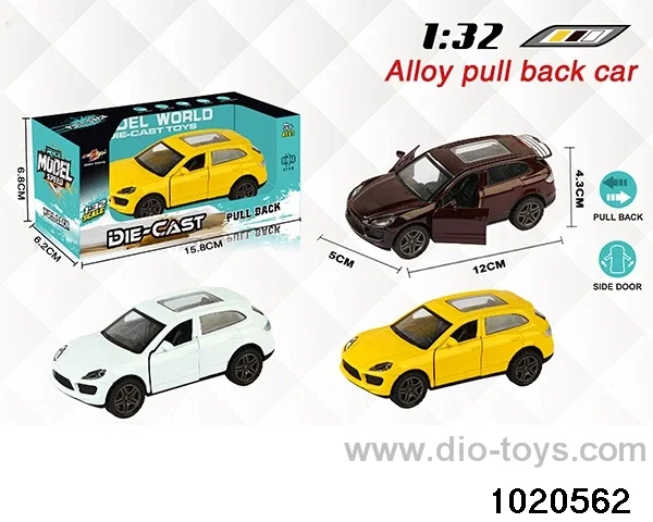 1:32 alloy pull back car in window box