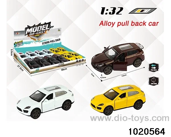 1:32 alloy pull back car in display box