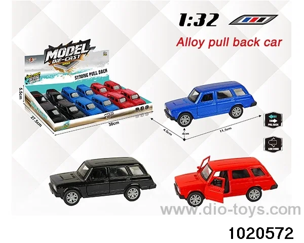 1:32 alloy pull back car in display box