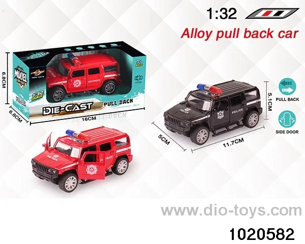 1:32 alloy pull back car in window box
