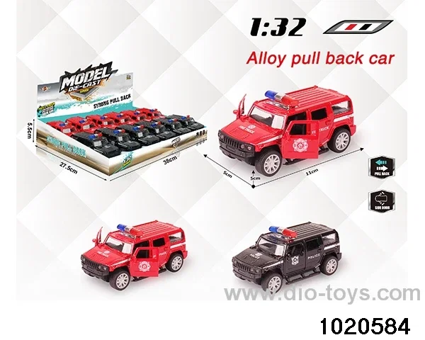 1:32 alloy pull back car in display box