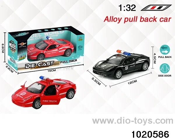 1:32 alloy pull back car in window box