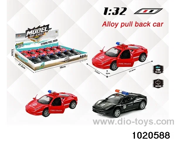 1:32 alloy pull back car in display box