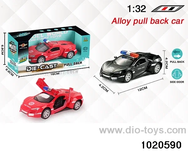1:32 alloy pull back car in window box