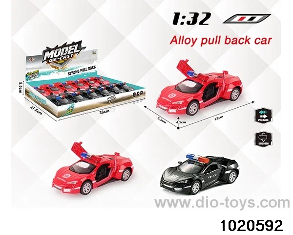 1:32 alloy pull back car in display box