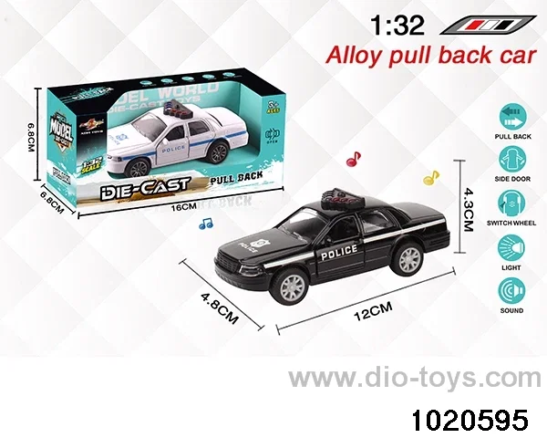1:32 alloy pull back car W L/M in window box