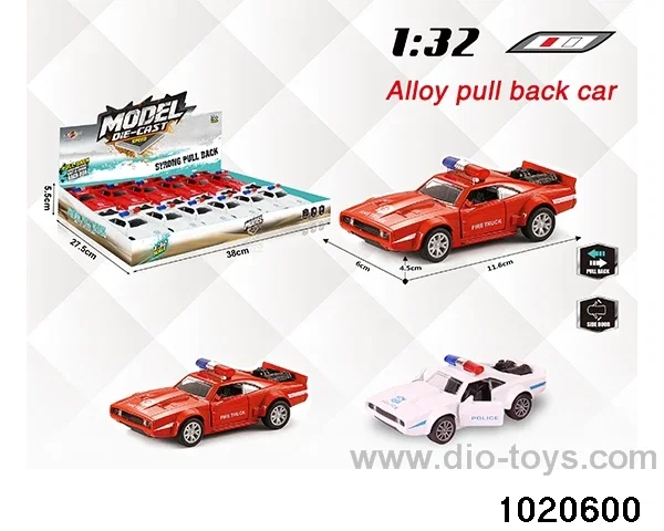 1:32 alloy pull back car in display box
