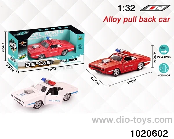 1:32 alloy pull back car in window box