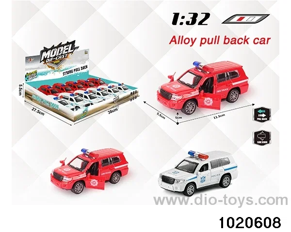 1:32 alloy pull back car in display box