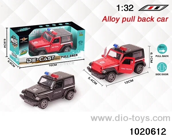 1:32 alloy pull back car in window box