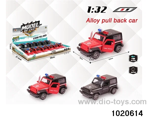 1:32 alloy pull back car in display box