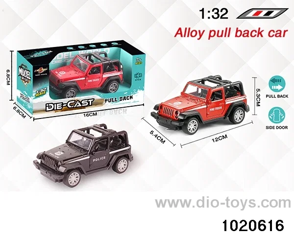 1:32 alloy pull back car in window box