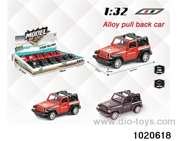 1:32 alloy pull back car in display box