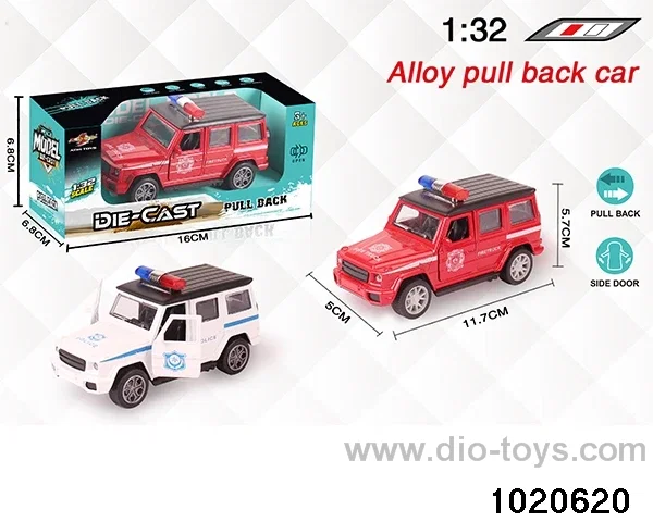 1:32 alloy pull back car in window box