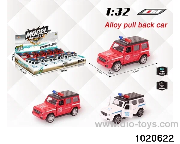 1:32 alloy pull back car in display box