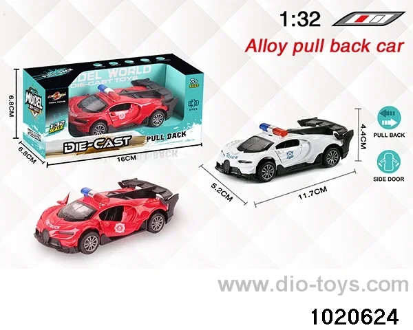 1:32 alloy pull back car in window box