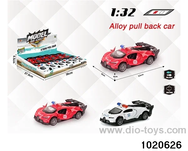 1:32 alloy pull back car in display box