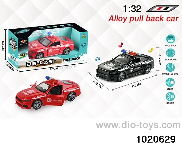 1:32 alloy pull back car W L/M in window box