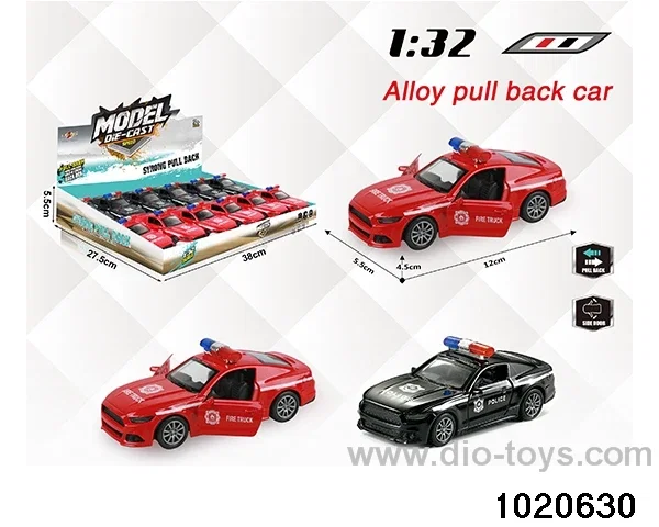 1:32 alloy pull back car in display box