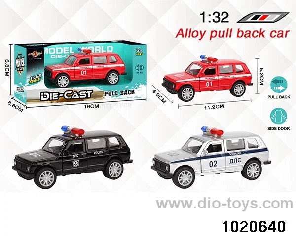 1:32 alloy pull back car in window box