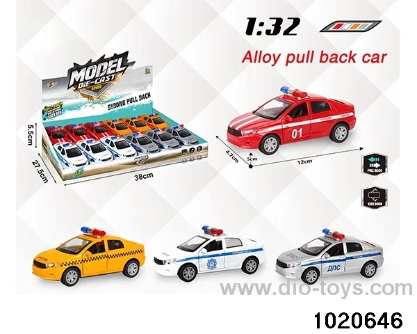 1:32 alloy pull back car in display box