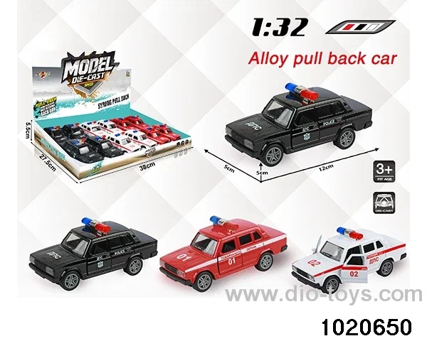 1:32 alloy pull back car in display box