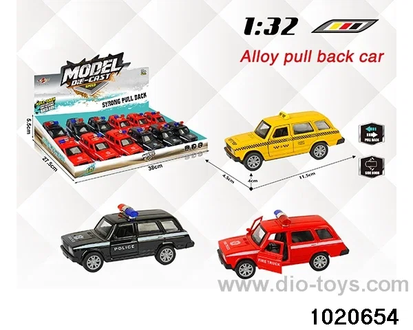 1:32 alloy pull back car in display box
