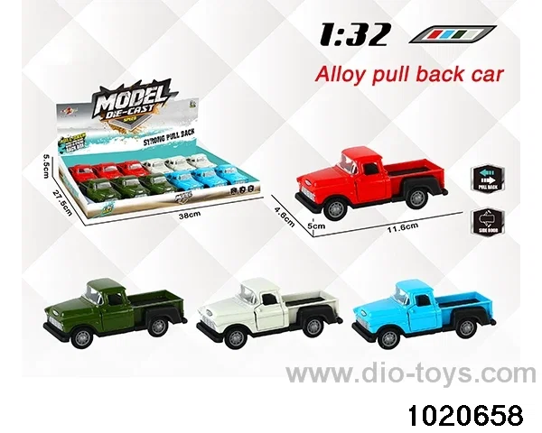 1:32 alloy pull back car in display box