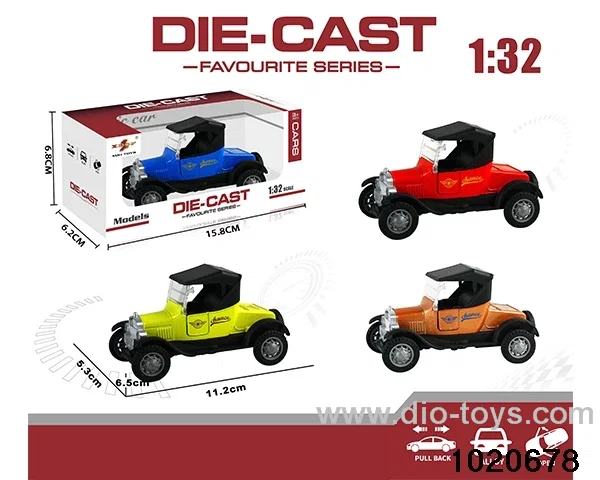 1:32 alloy pull back car in window box